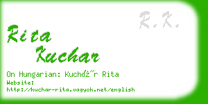 rita kuchar business card